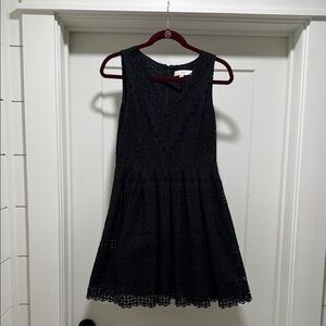 LOFT Black Lace Mini Dress